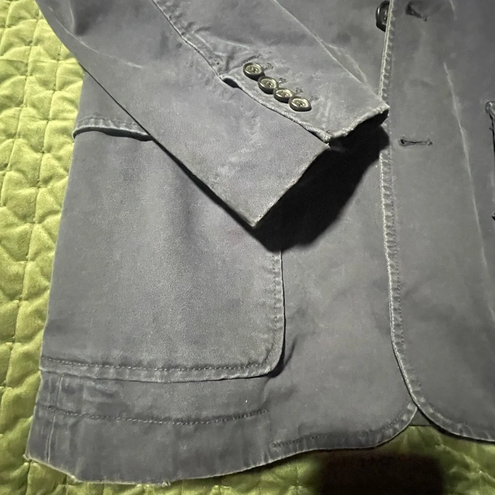 J. Crew Navy Men’s Blazer 3 Button 100% Cotton‎ Size Medium